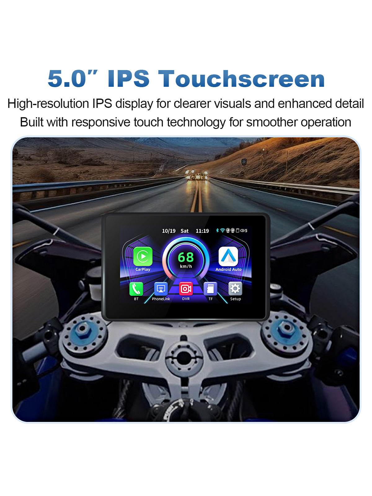 Linkifun MT3B universal bracket motorcycle navigation screen with DVR GPS 5 inch IPS touchscreen display