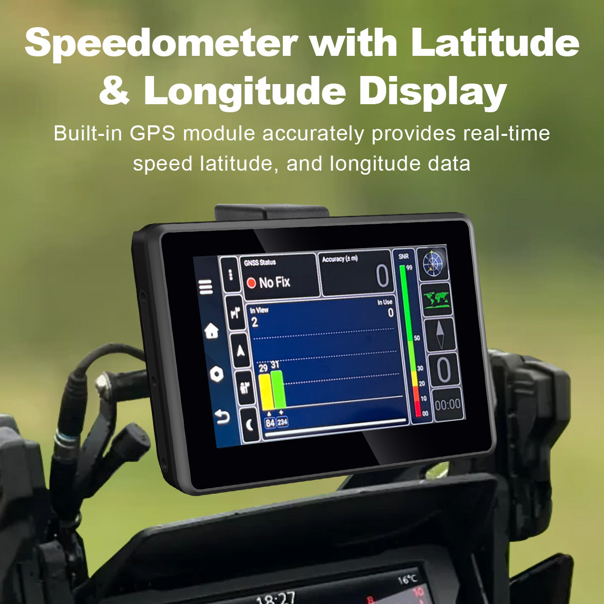 Linkifun™ MT3D / MT3C + Bracket 5" Android 13 / Android 14 Smart Display for Universal Motorcycles – Google Play, GPS, Wi-Fi, Wireless CarPlay & Android Auto