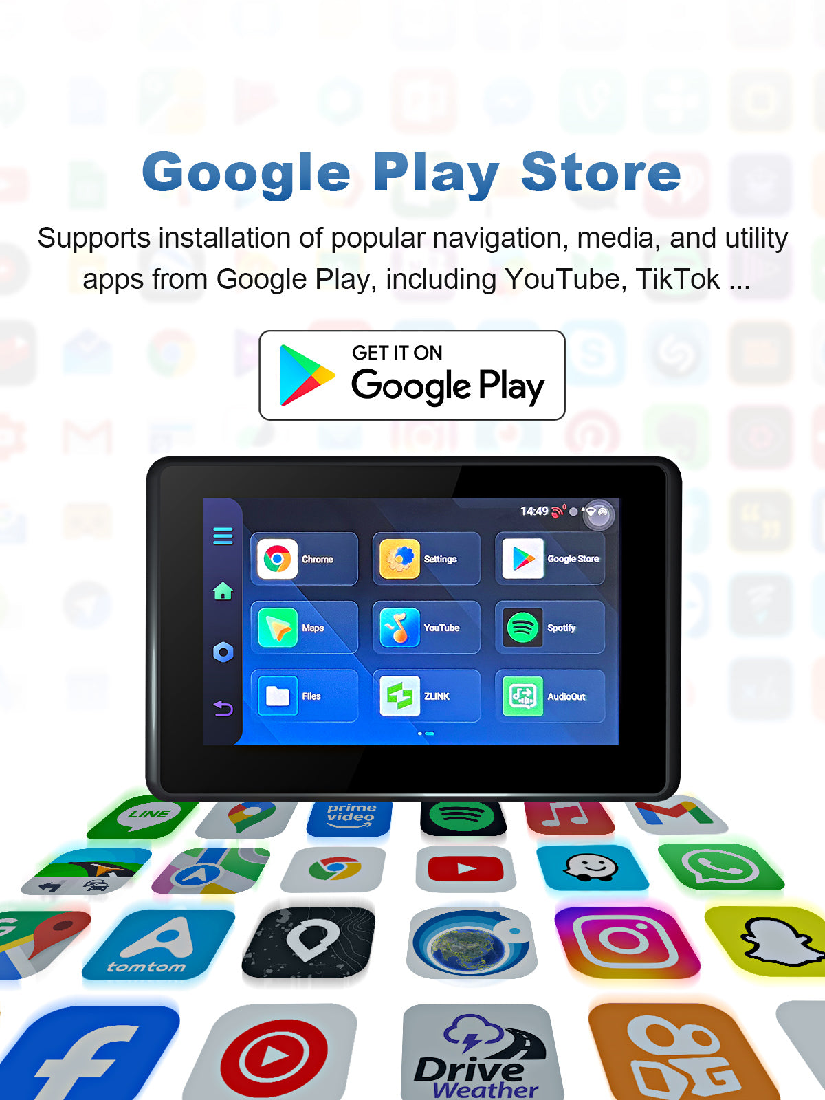 Linkifun MT3D bmw motorcycle display Google Play Store app interface