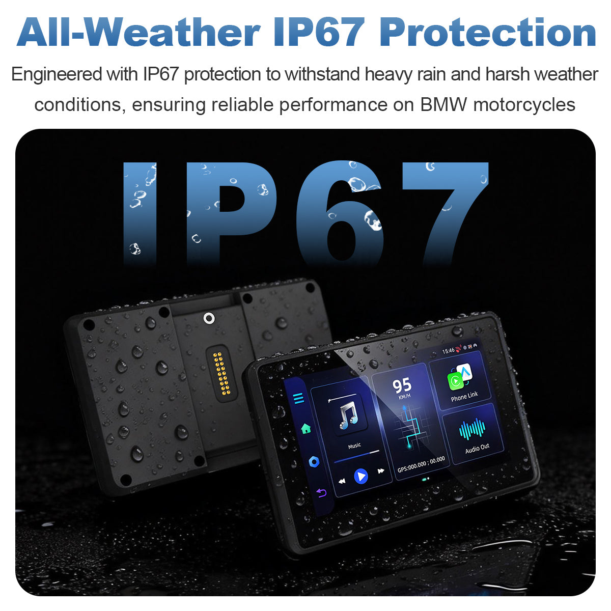 Linkifun™ MT3D 5" Android 13 Motorcycle Smart Display for BMW Motorcycles – GPS, Wi-Fi, Wireless CarPlay & Android Auto