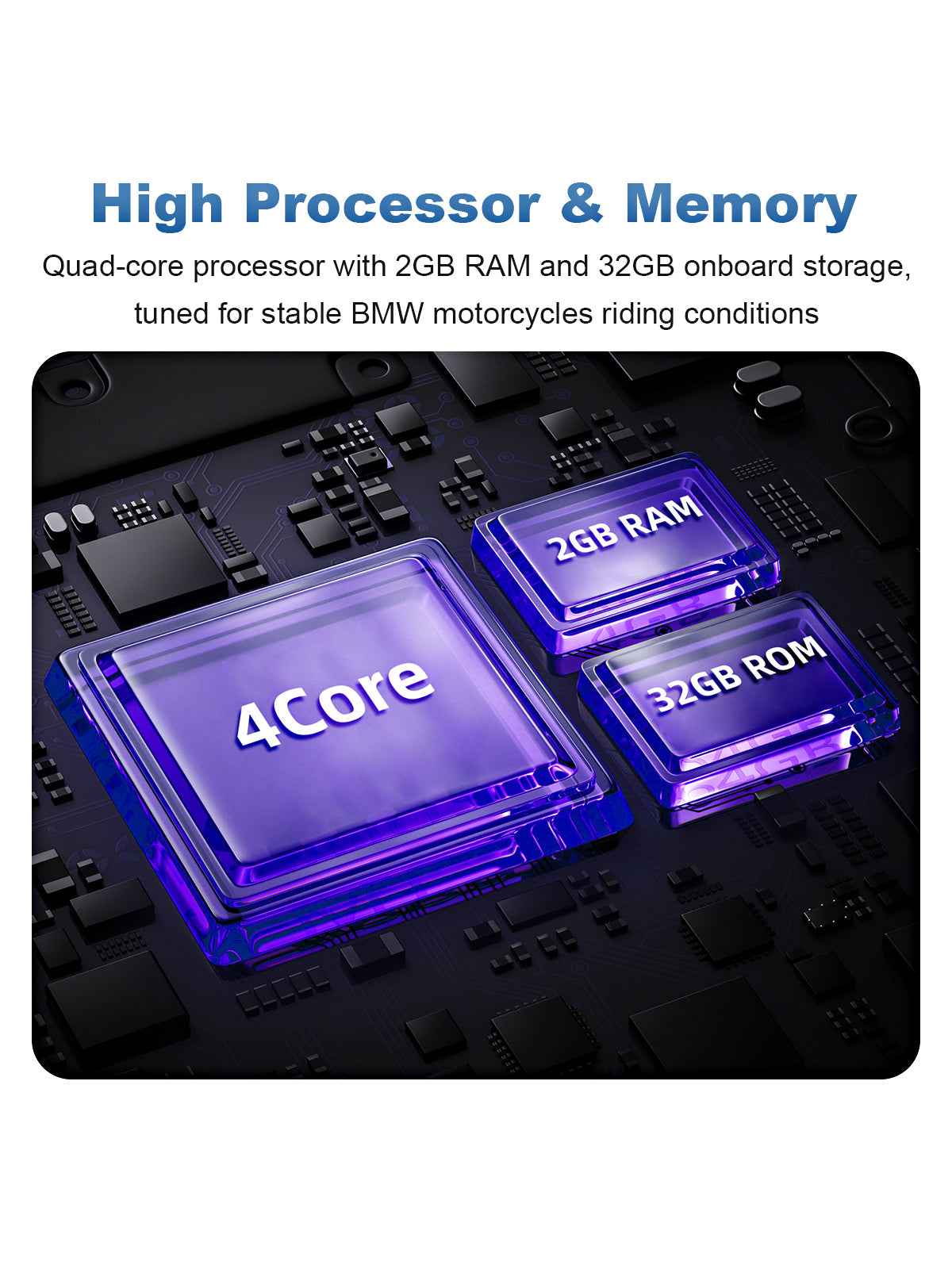 Linkifun MT3D bmw motorcycle display Unisoc SL8541E processor memory storage interface