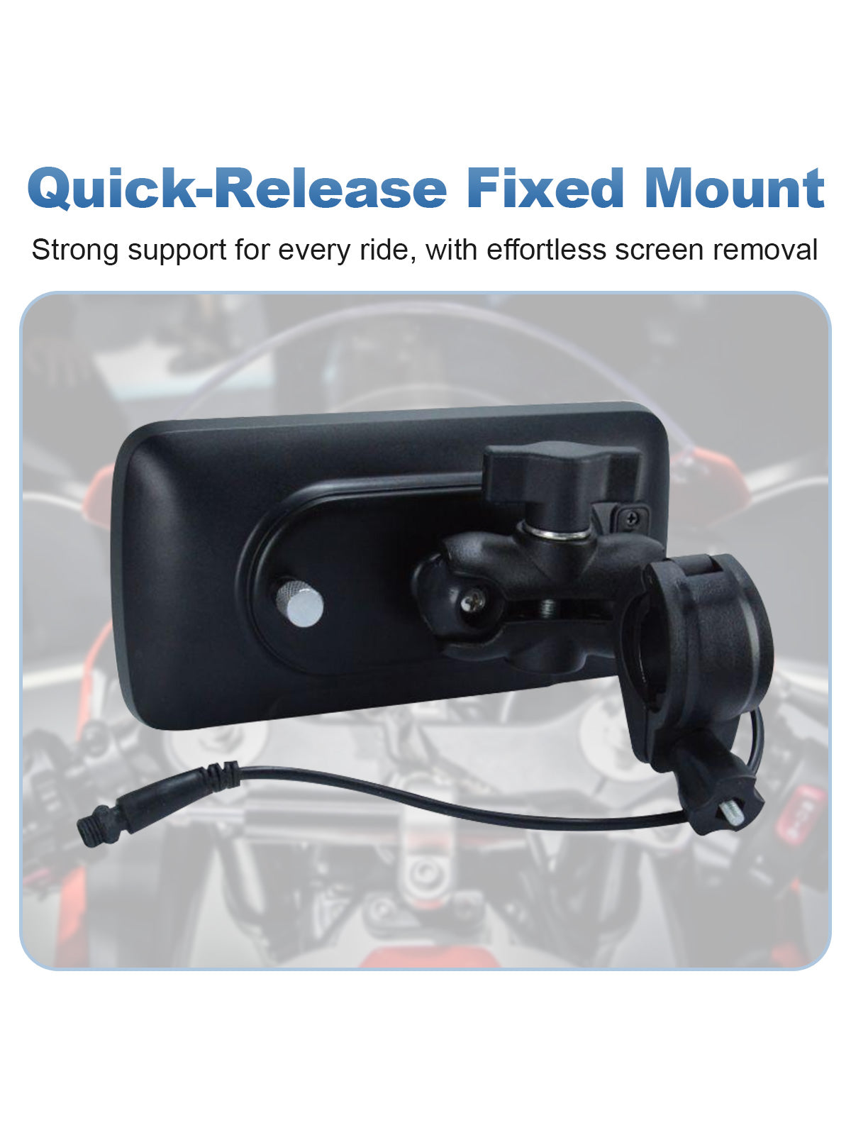Linkifun MT5A motorcycle navigation screen with zinc alloy mounting bracket and dash cam system