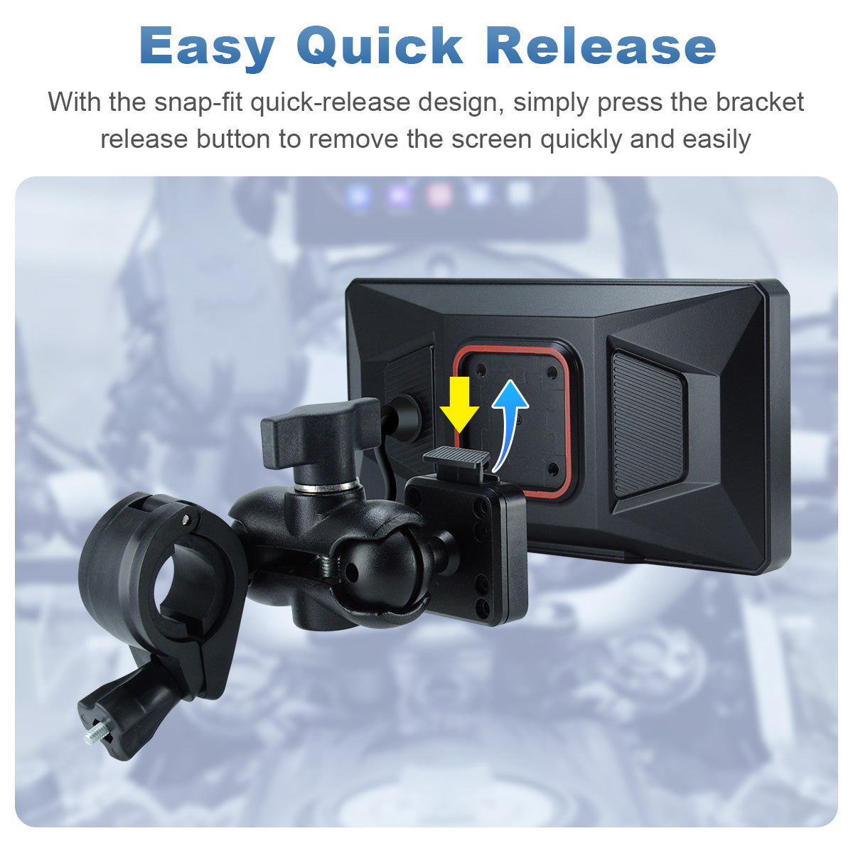 Pantalla de navegación para motocicleta Linkifun™ MT6 de 6" con CarPlay y Android Auto inalámbricos, navegación GPS, Bluetooth 4.2 y TPMS opcional
