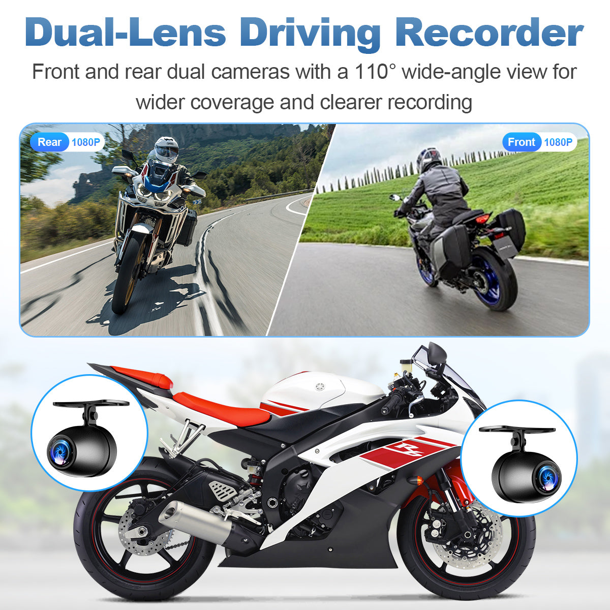 Linkifun™ MT7A 7" Motorcycle Navigation Screen with Wireless CarPlay, Android Auto & Screen Mirroring (Optional DVR & TPMS)