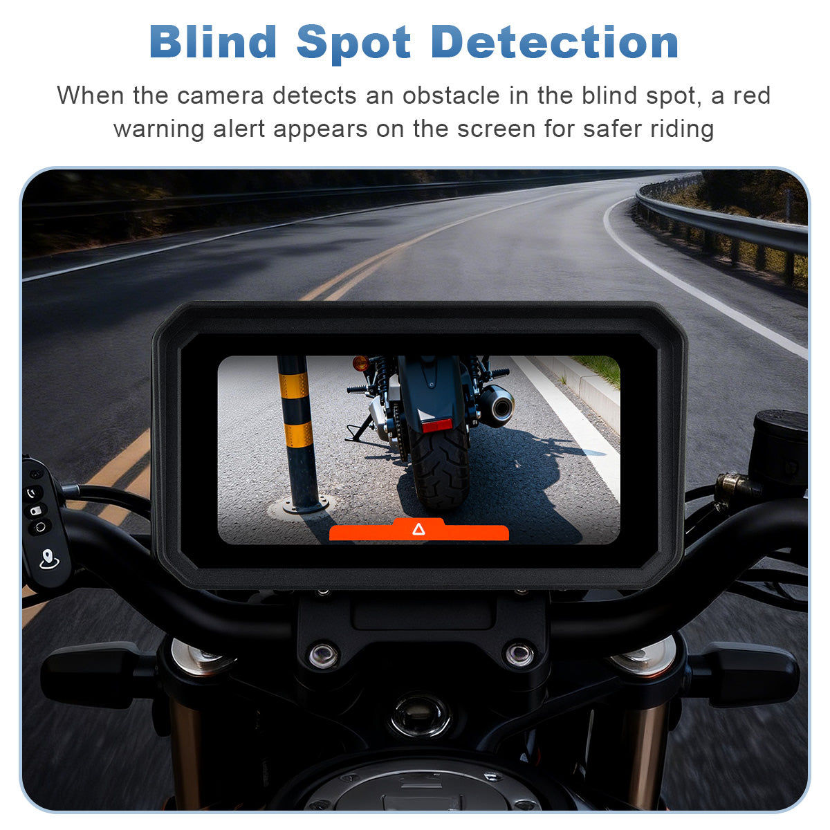 Linkifun™ MT9B-DVR 6" Motorcycle Navigation Screen with Wireless CarPlay & Android Auto, Dual 1080P DVR, BSD, TPMS, IP67 Waterproof