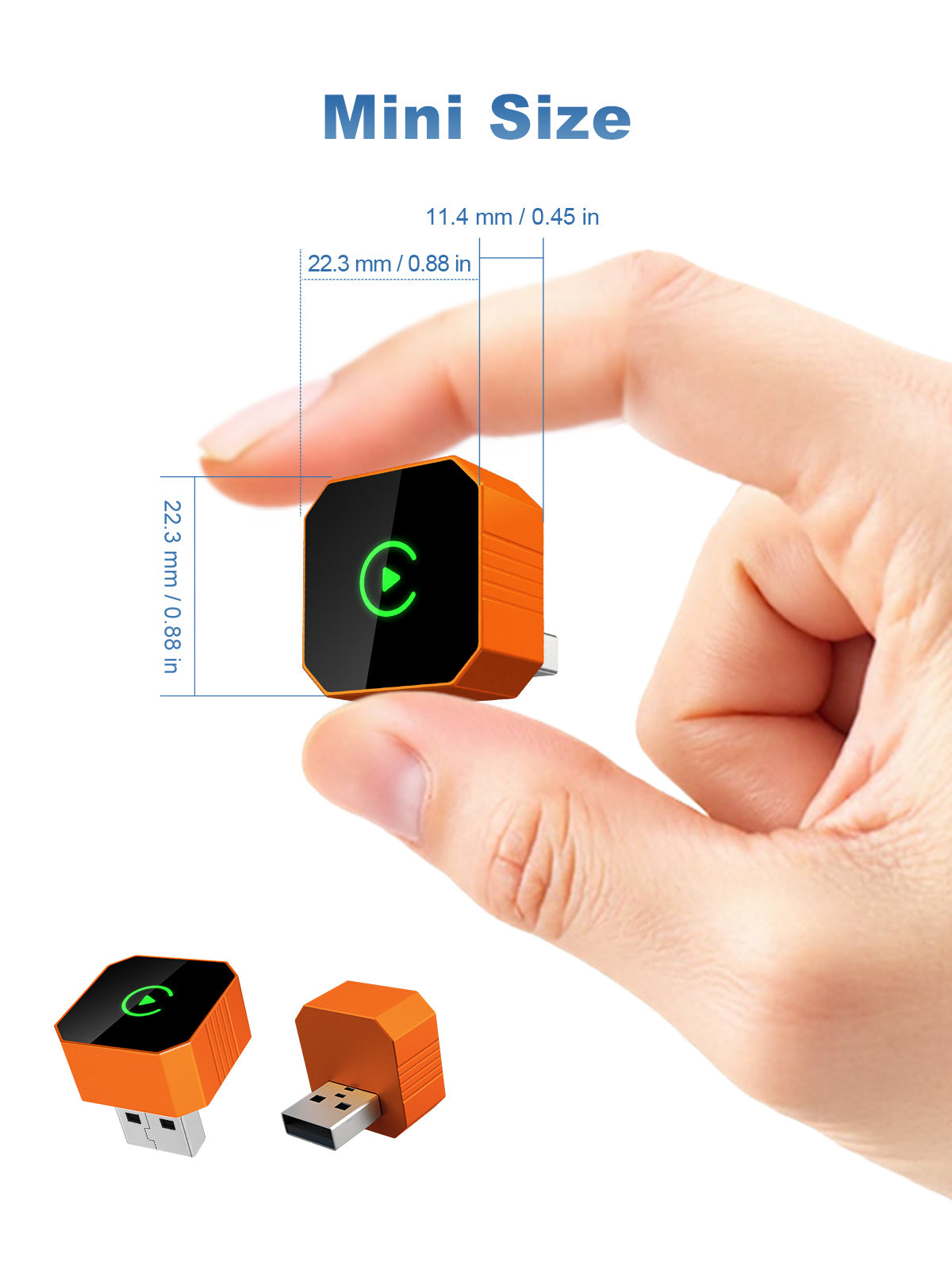 Linkifun RGB Go Wireless CarPlay and Android Auto Adapter desktop view showing detailed product parameters and specifications