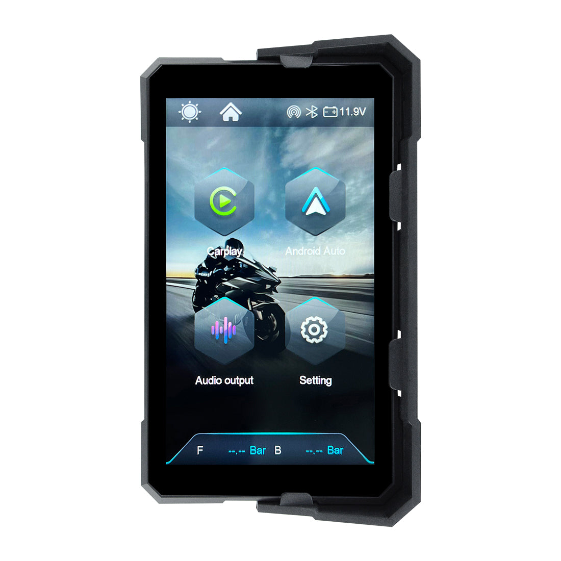 Linkifun™ V5 5" Motorcycle Navigation Screen – Wireless CarPlay & Android Auto, Portrait/Landscape Mode, Optional DVR & TPMS, USB Power